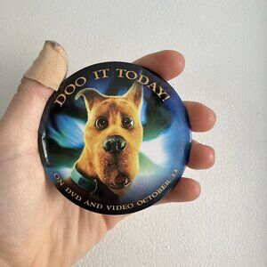 Vintage Y2K 2002 Scooby Doo Movie Promo Pin Button Broach Round
